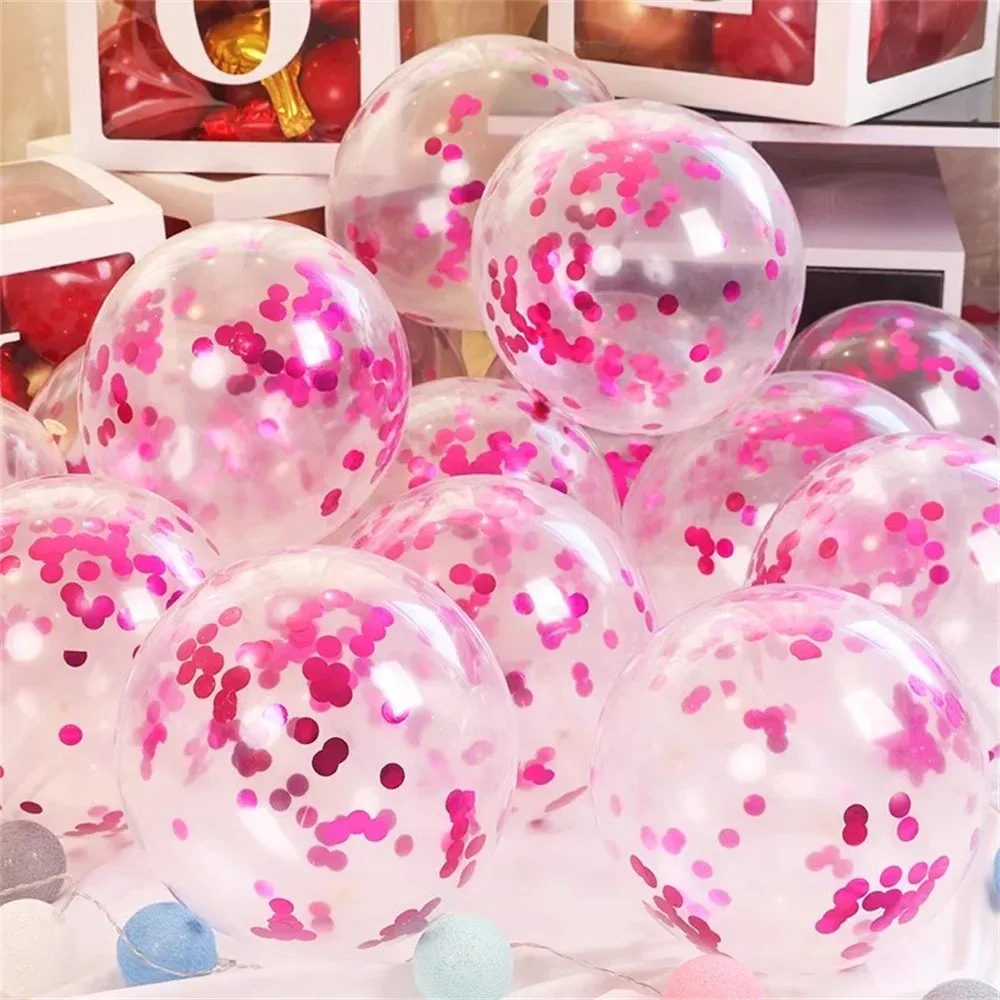 50pcs 10-Inch Latex Balloon Set - Macaron Pink, Purple, Metallic, Confetti - Ideal for Weddings, Birthdays, Anniversaries, Party Decorations thumbnail 3