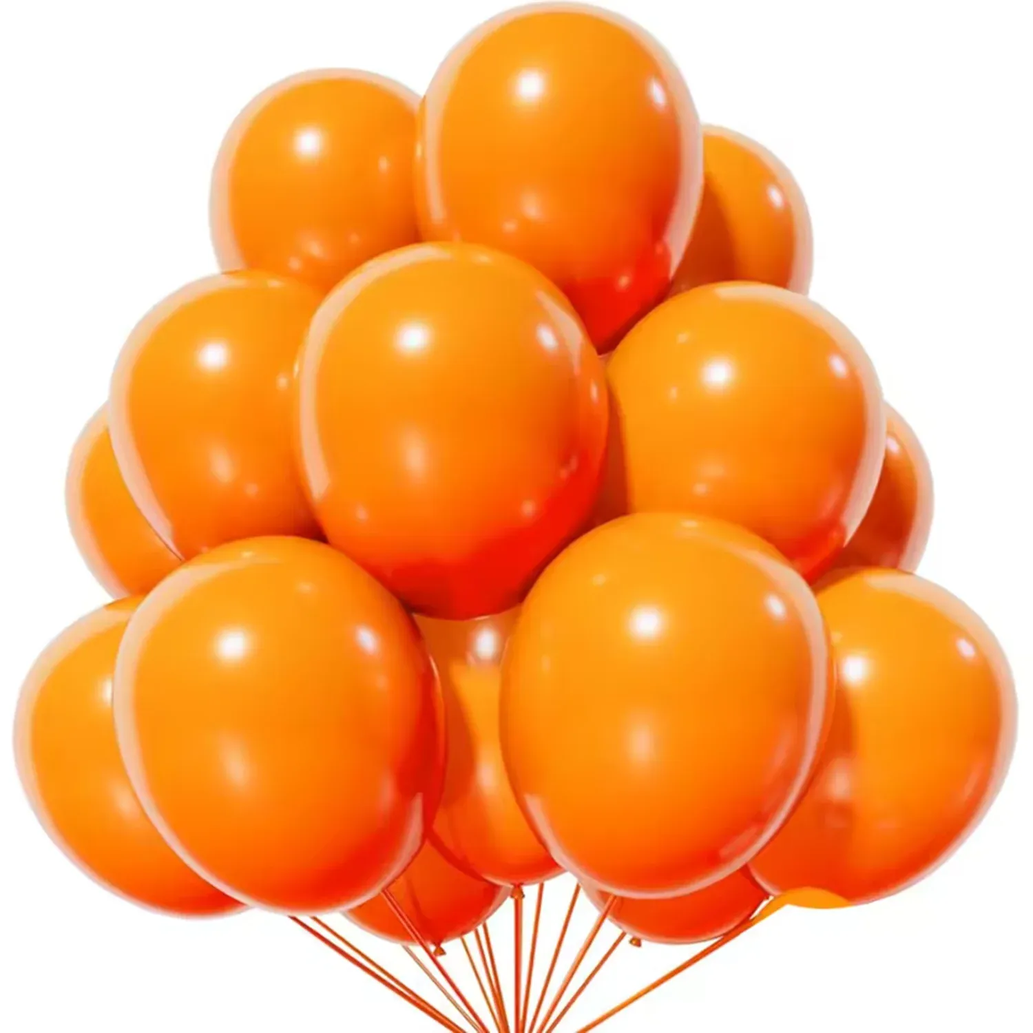 12-Inch Orange Latex Balloons (5-100pcs/Pack) - Ideal for Weddings, Birthdays, Baby Showers, Anniversaries - Party Decorations & Favors thumbnail 1