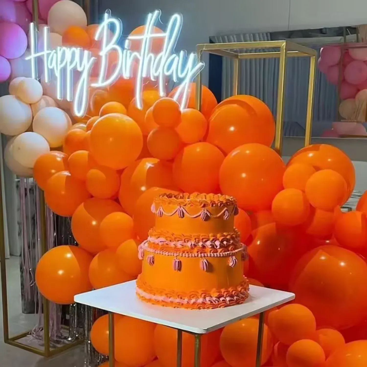 12-Inch Orange Latex Balloons (5-100pcs/Pack) - Ideal for Weddings, Birthdays, Baby Showers, Anniversaries - Party Decorations & Favors thumbnail 4