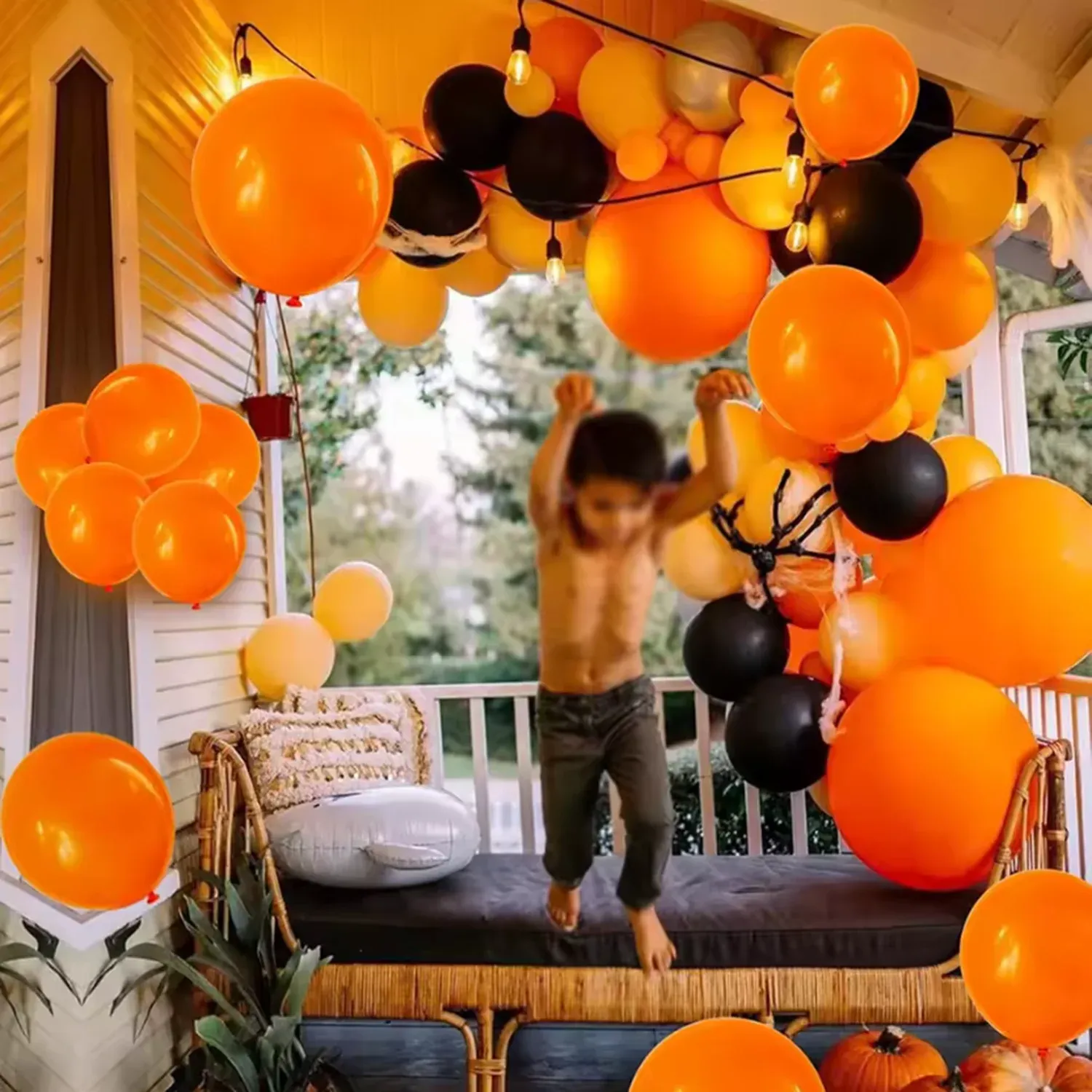 12-Inch Orange Latex Balloons (5-100pcs/Pack) - Ideal for Weddings, Birthdays, Baby Showers, Anniversaries - Party Decorations & Favors thumbnail 2