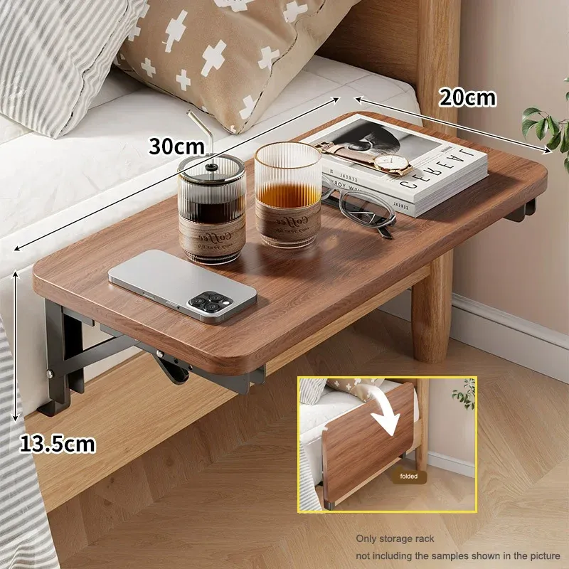 Clip-On Bedside Shelf for Bunk Beds & Dorms - Space-Saving Nightstand Tray with Cup Holder, Heavy Duty Storage for Laptops & Books thumbnail 5