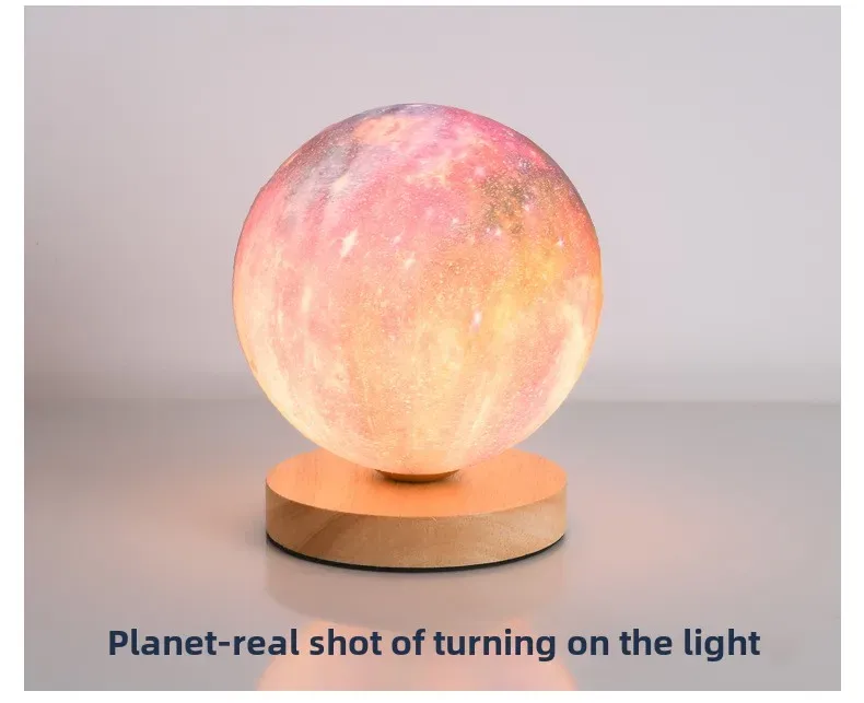 3D Moon Lamp Night Light for Bedroom & Living Room - USB Plug-in Decorative Table Stand Light for Home Decor showcase 17