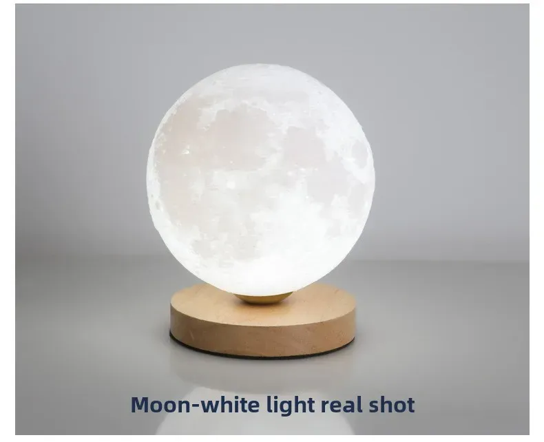 3D Moon Lamp Night Light for Bedroom & Living Room - USB Plug-in Decorative Table Stand Light for Home Decor showcase 14