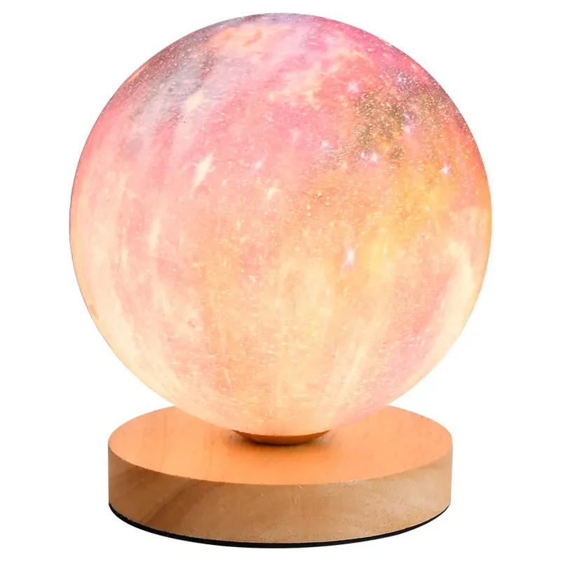 3D Moon Lamp Night Light for Bedroom & Living Room - USB Plug-in Decorative Table Stand Light for Home Decor - Image 5