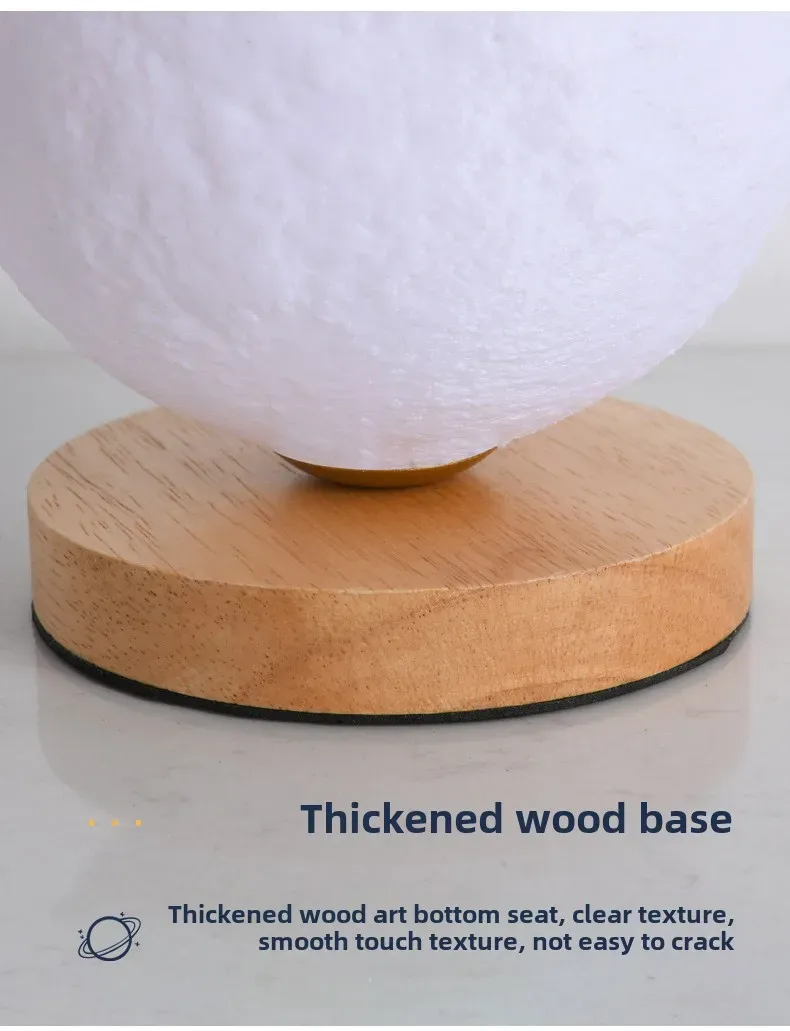 3D Moon Lamp Night Light for Bedroom & Living Room - USB Plug-in Decorative Table Stand Light for Home Decor showcase 19