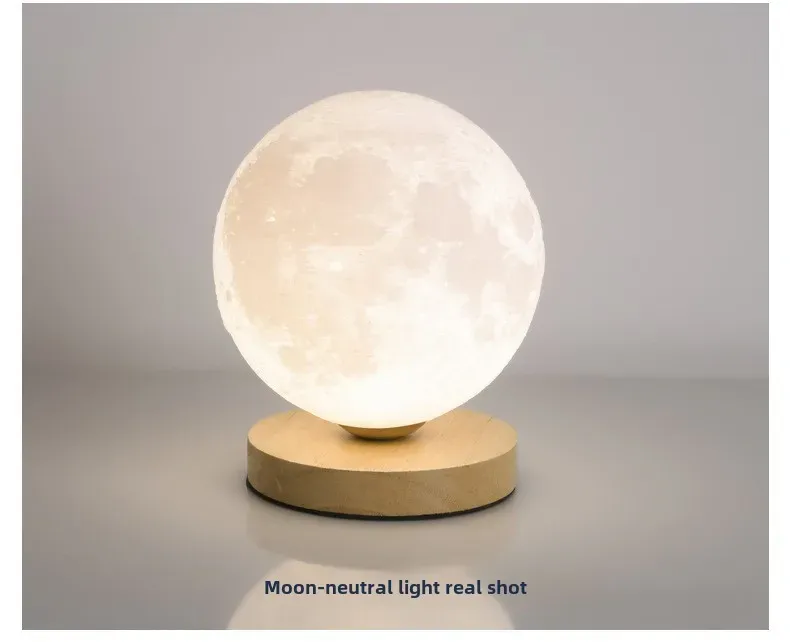 3D Moon Lamp Night Light for Bedroom & Living Room - USB Plug-in Decorative Table Stand Light for Home Decor showcase 16