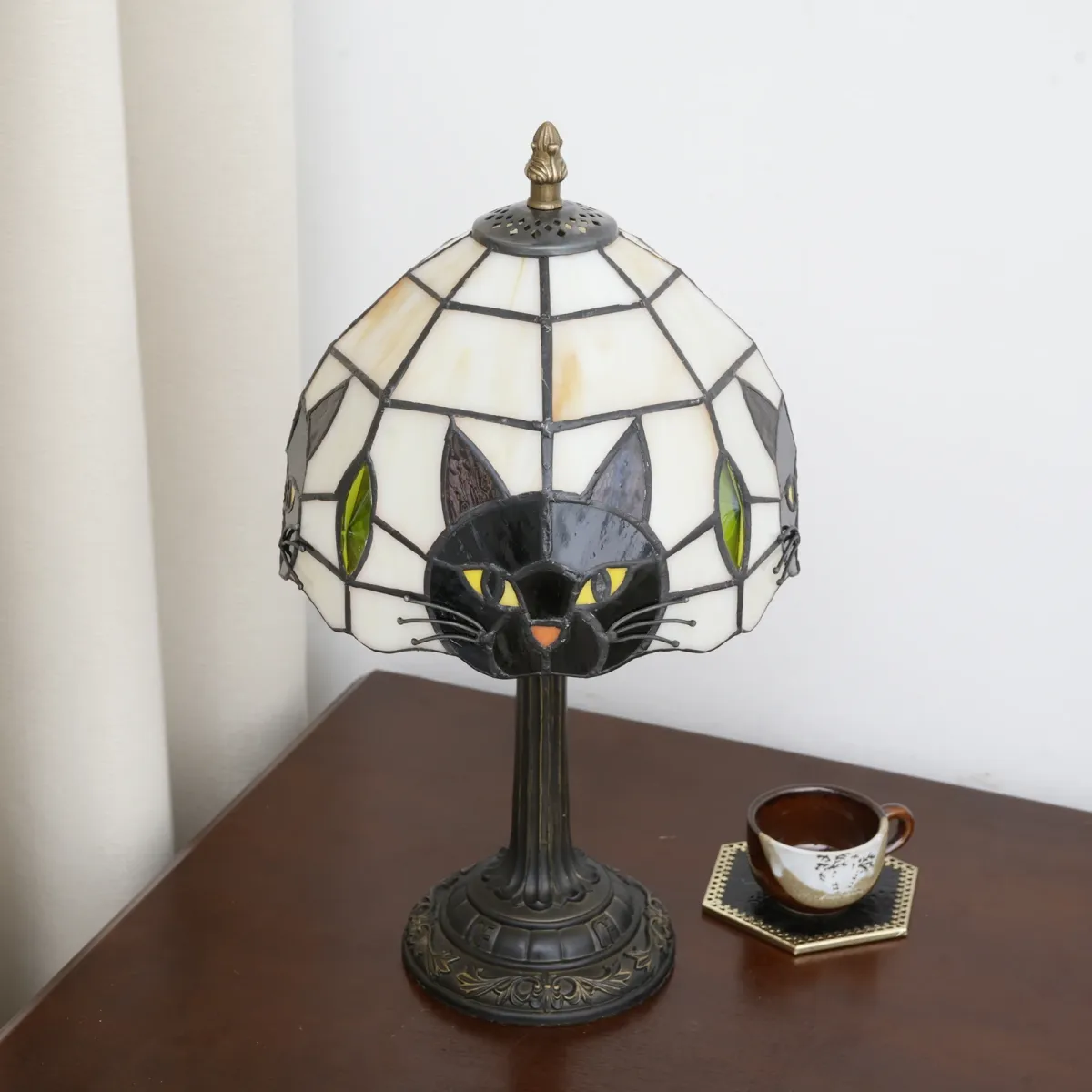 Cute Black Cat Table Lamp for Bedroom Nightstand Decor, Animal Nursery Bedside Lamp for Kids Study Room, Unique Desk Lamp for Girl's Room showcase 5