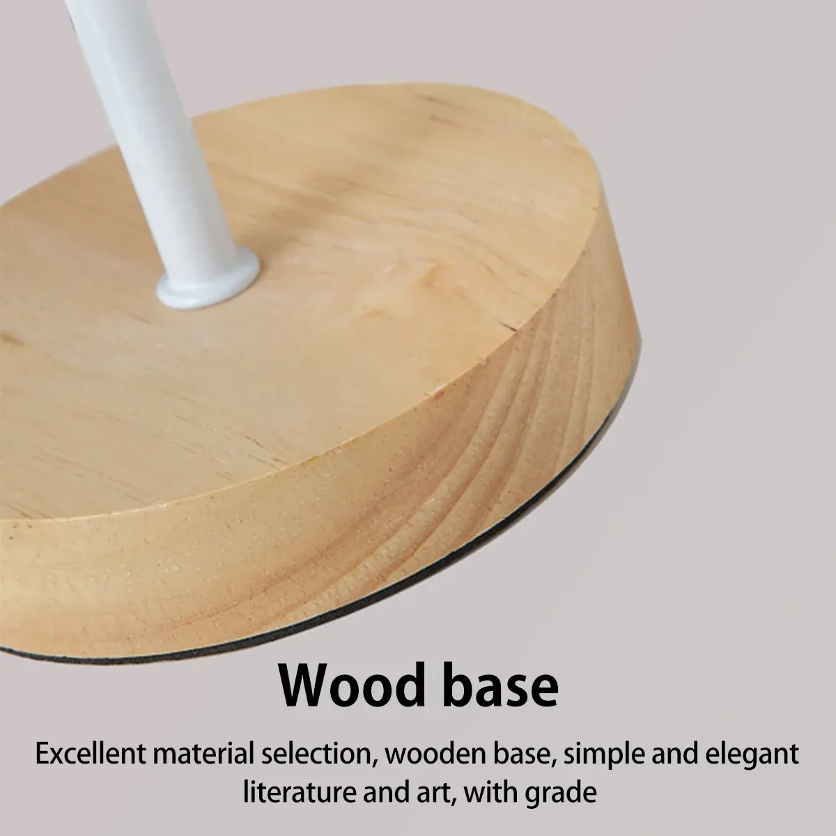 Modern USB Powered Wooden Table Lamp with Linen Lampshade, Warm White LED Light, Perfect for Bedroom, Nightstand, Home Decor thumbnail 5