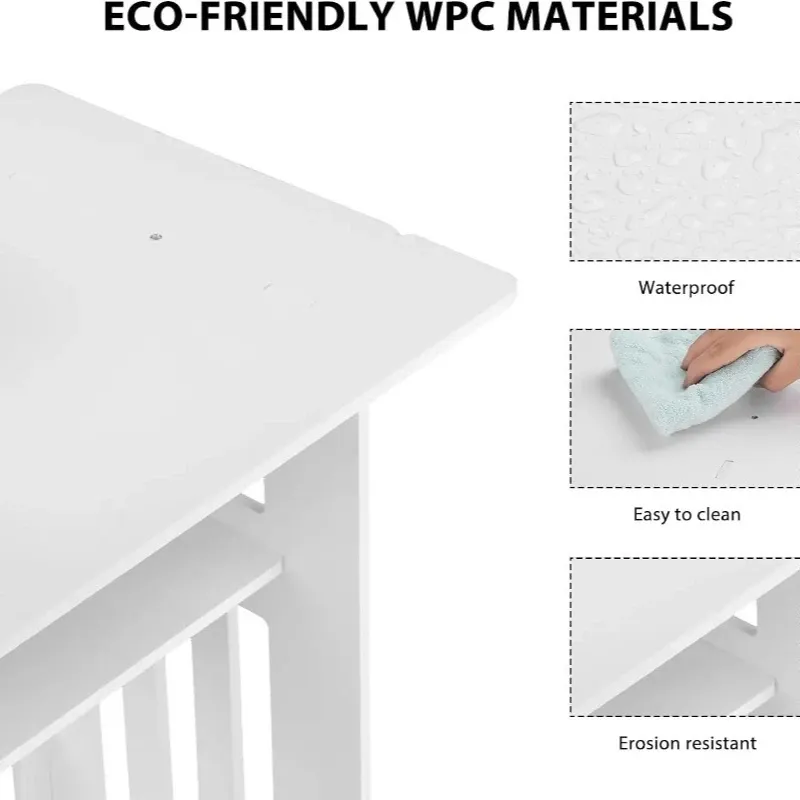 Modern Bedside Table Sofa Side Cabinet with Storage Shelf - Compact Living Room End Coffee Tea Table for Bedroom Nightstand thumbnail 6