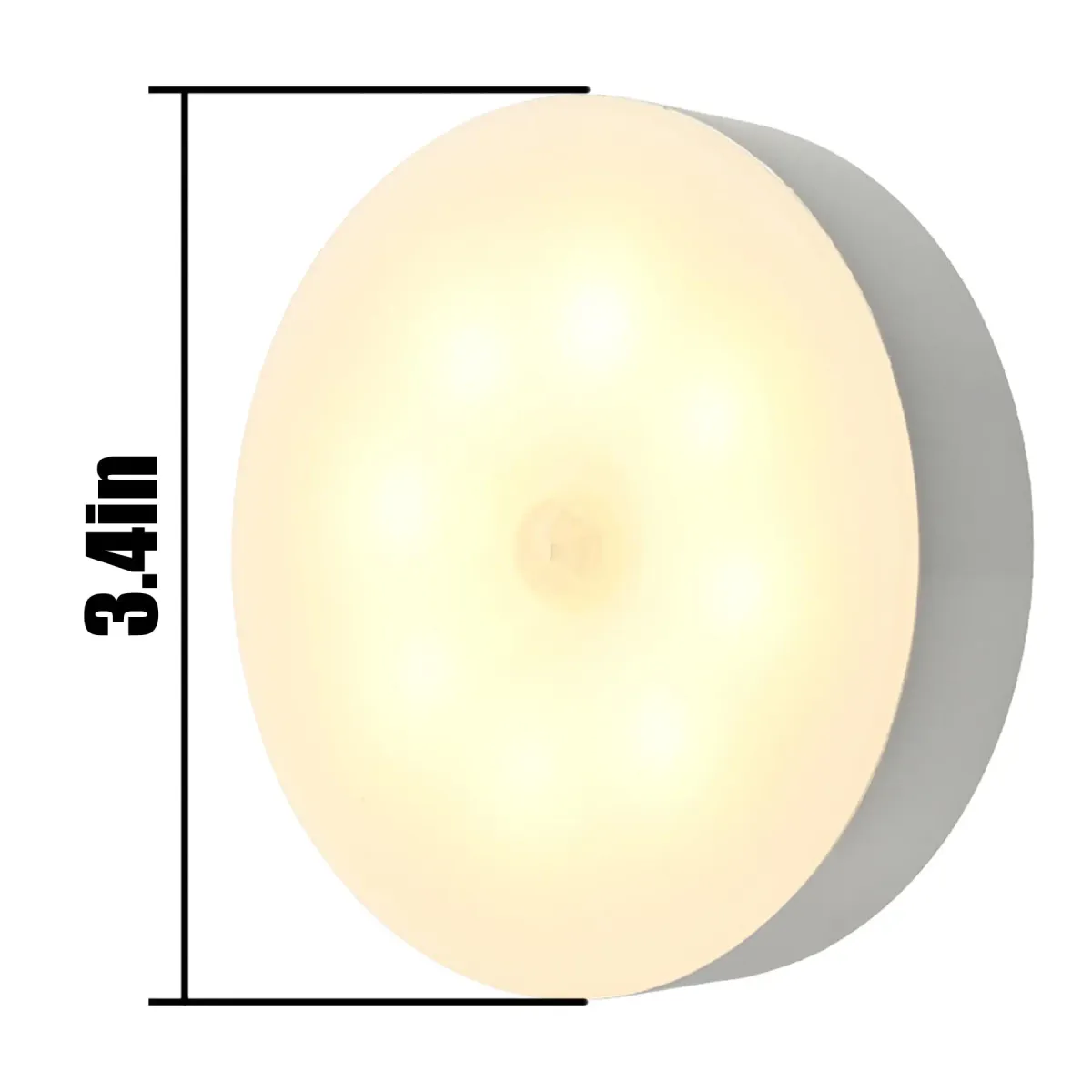 Rechargeable Motion Sensor LED Night Light with Magnetic Mount - Warm White, USB Powered, Eye-Friendly for Bedroom, Cabinet, Drawer, Hallway, Stairs showcase 1