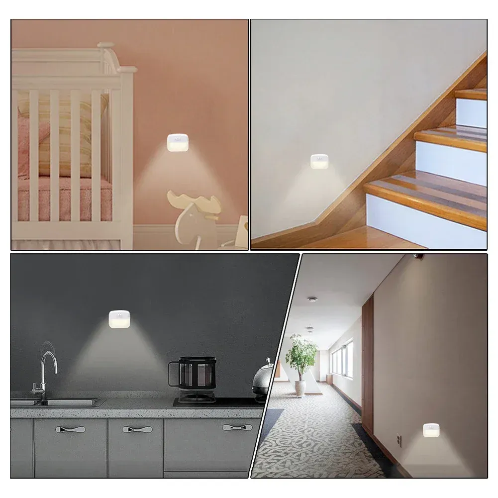 Rechargeable Motion Sensor LED Night Light with Magnetic Mount - Warm White, USB Powered, Eye-Friendly for Bedroom, Cabinet, Drawer, Hallway, Stairs showcase 36