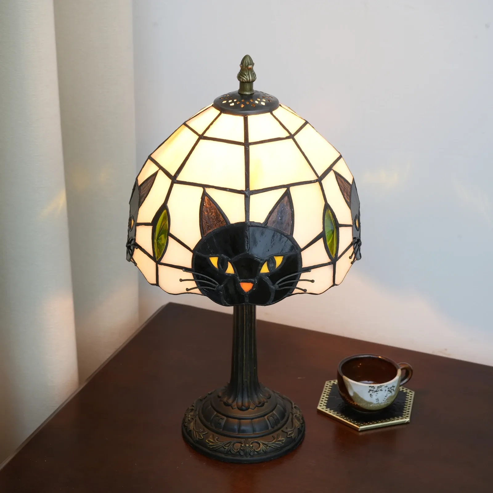 Cute Black Cat Table Lamp for Bedroom Nightstand Decor, Animal Nursery Bedside Lamp for Kids Study Room, Adorable Desk Lamp for Girl's Room - Image 6