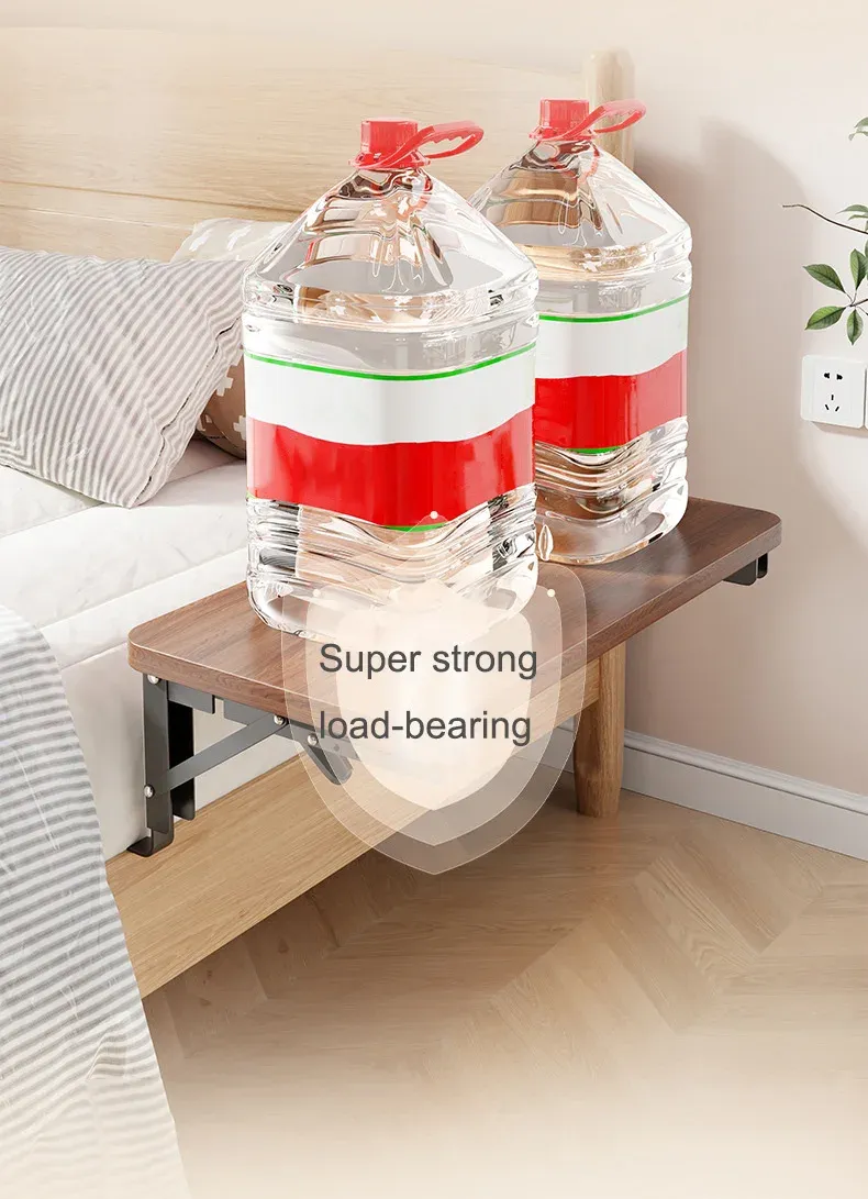 Foldable Bedside Table Tray Organizer, Clip-On Nightstand Shelf for Adults & Kids, Bedside Desk Organizer, Dorm Room Essentials, Space Saving Storage showcase 9