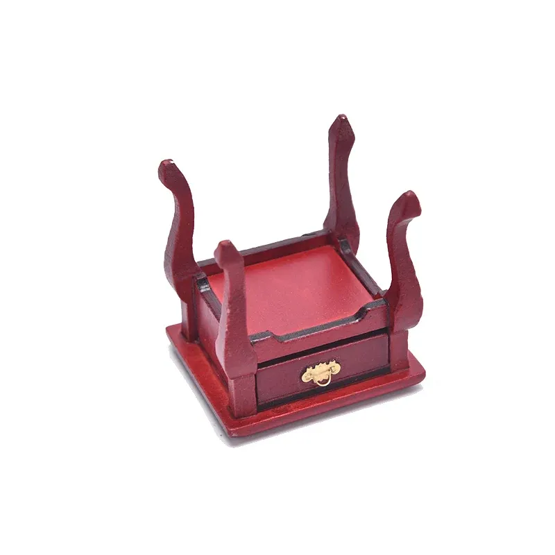 1:12 Scale Dollhouse Miniature Wooden Bedside Cabinet with Drawer - Exquisite Handmade Nightstand for Dollhouse Furniture Decor showcase 6