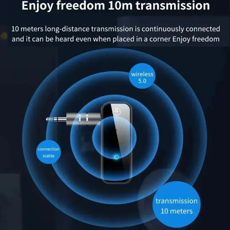 Bluetooth 5.0 Audio Adapter Receiver Transmitter - 3.5mm AUX USB Dongle for TV, PC, Car Stereo - Wireless Music Streaming & Hands-Free Calls thumbnail 6