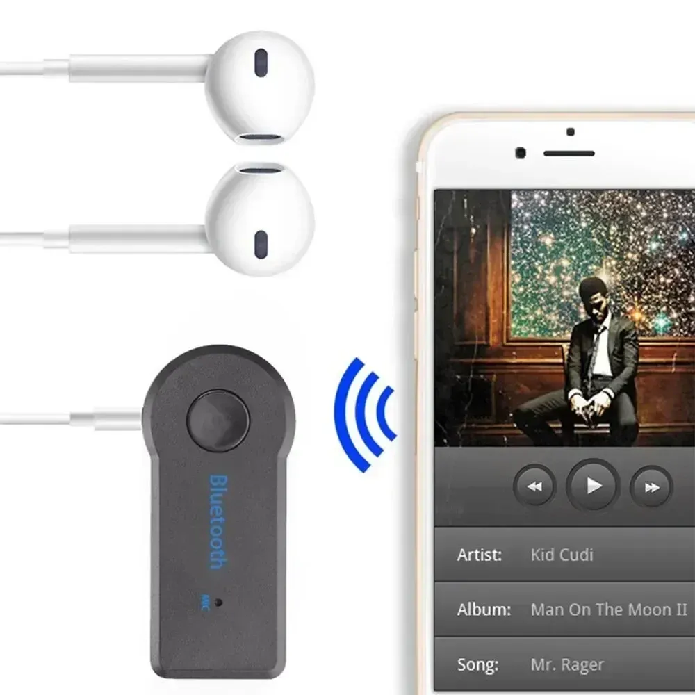 Wireless Bluetooth 5.0 AUX Car Audio Receiver Adapter with 3.5mm Jack for Hands-Free Calls and Stereo Music Streaming showcase 3