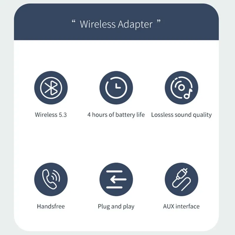 Upgraded C28 2-in-1 Bluetooth 5.3 Audio Receiver Transmitter, 3.5mm AUX Stereo Wireless Music Adapter with Microphone for Car, TV, PC thumbnail 3