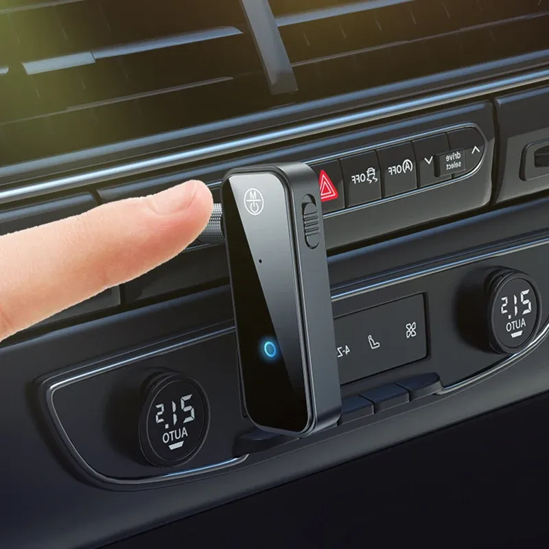 Upgraded C28 2-in-1 Bluetooth 5.3 Audio Receiver Transmitter, 3.5mm AUX Stereo Wireless Music Adapter with Microphone for Car, TV, PC thumbnail 2