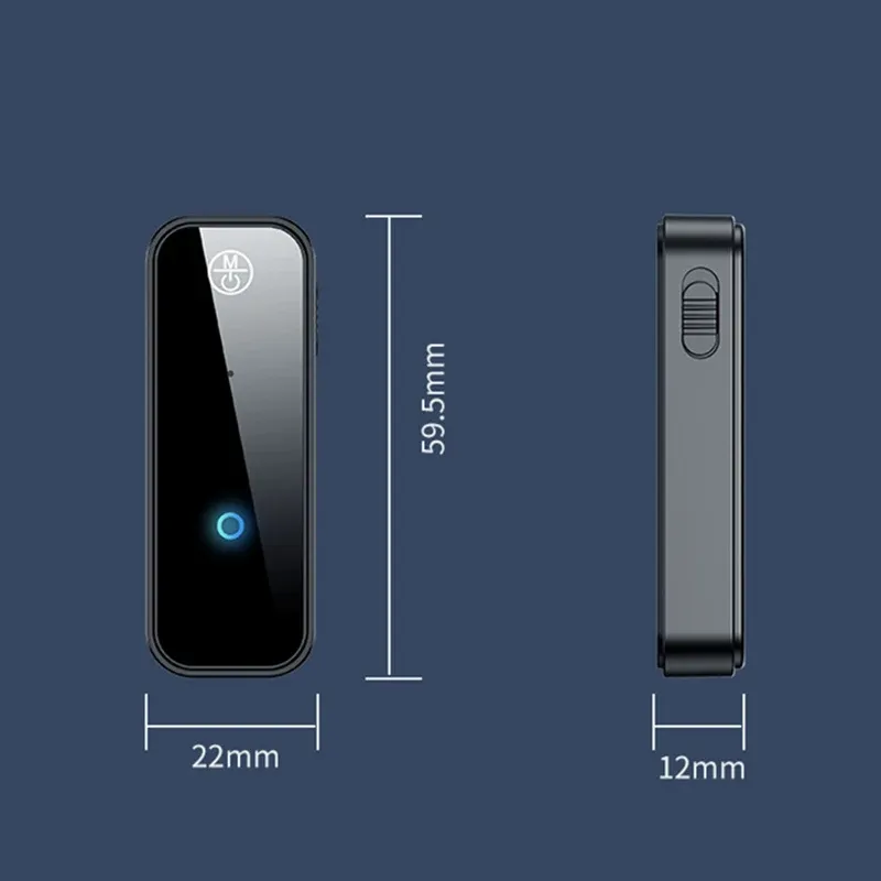 Upgraded C28 2-in-1 Bluetooth 5.3 Audio Receiver Transmitter, 3.5mm AUX Stereo Wireless Music Adapter with Microphone for Car, TV, PC thumbnail 6