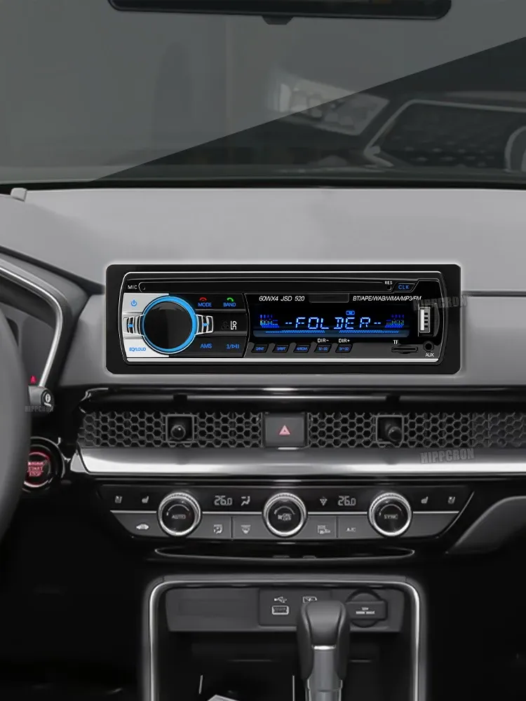 1 Din Car Stereo Radio MP3 Player with Bluetooth, USB/SD Card Input, FM Radio, AUX, and Remote Control - Digital Audio System for Enhanced In-Car Entertainment thumbnail 5