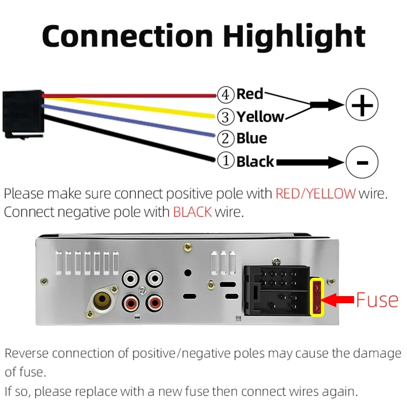 1 Din Car Stereo Radio MP3 Player with Bluetooth, USB/SD Card Input, FM Radio, AUX, and Remote Control - Digital Audio System for Enhanced In-Car Entertainment showcase 7