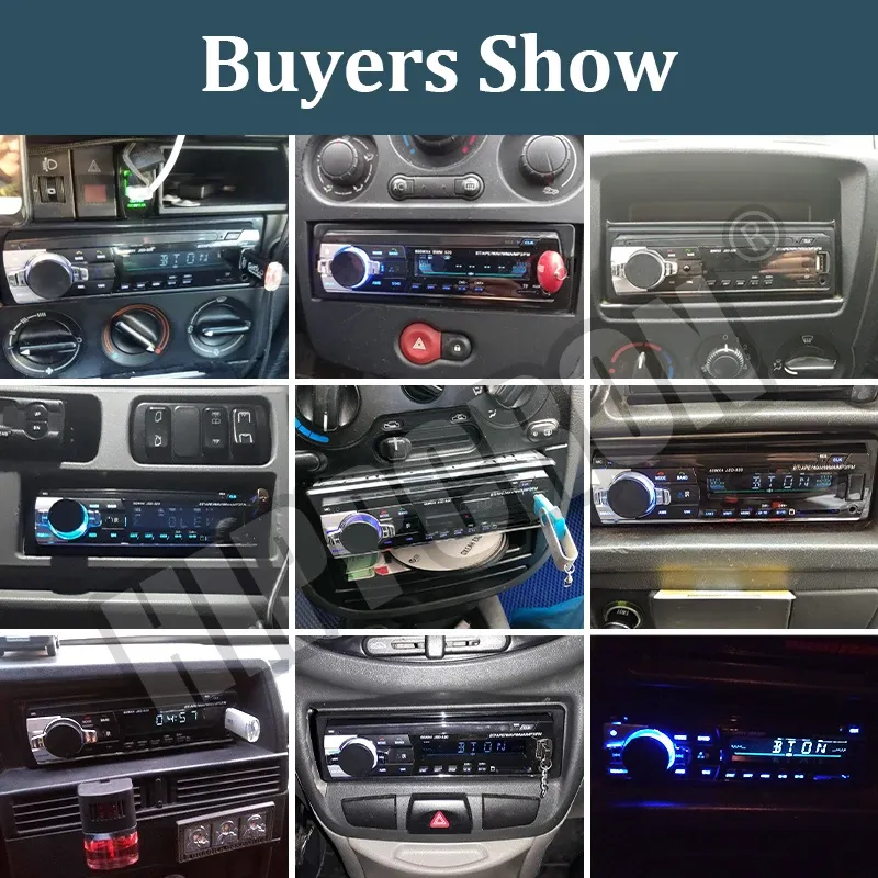 1 Din Car Stereo Radio MP3 Player with Bluetooth, USB/SD Card Input, FM Radio, AUX, and Remote Control - Digital Audio System for Enhanced In-Car Entertainment thumbnail 6