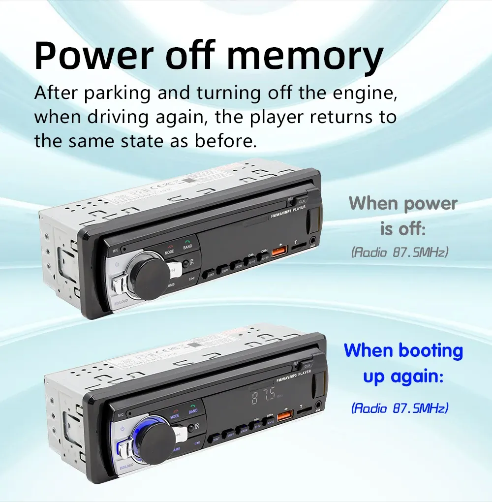BQCC JSD-530 Double Din Car Stereo MP3 Player with Bluetooth, USB/SD, AUX Input, 60W x 4 FM Radio, APP Control, and Subwoofer RCA Output - Enhance Your Driving Audio Experience showcase 12