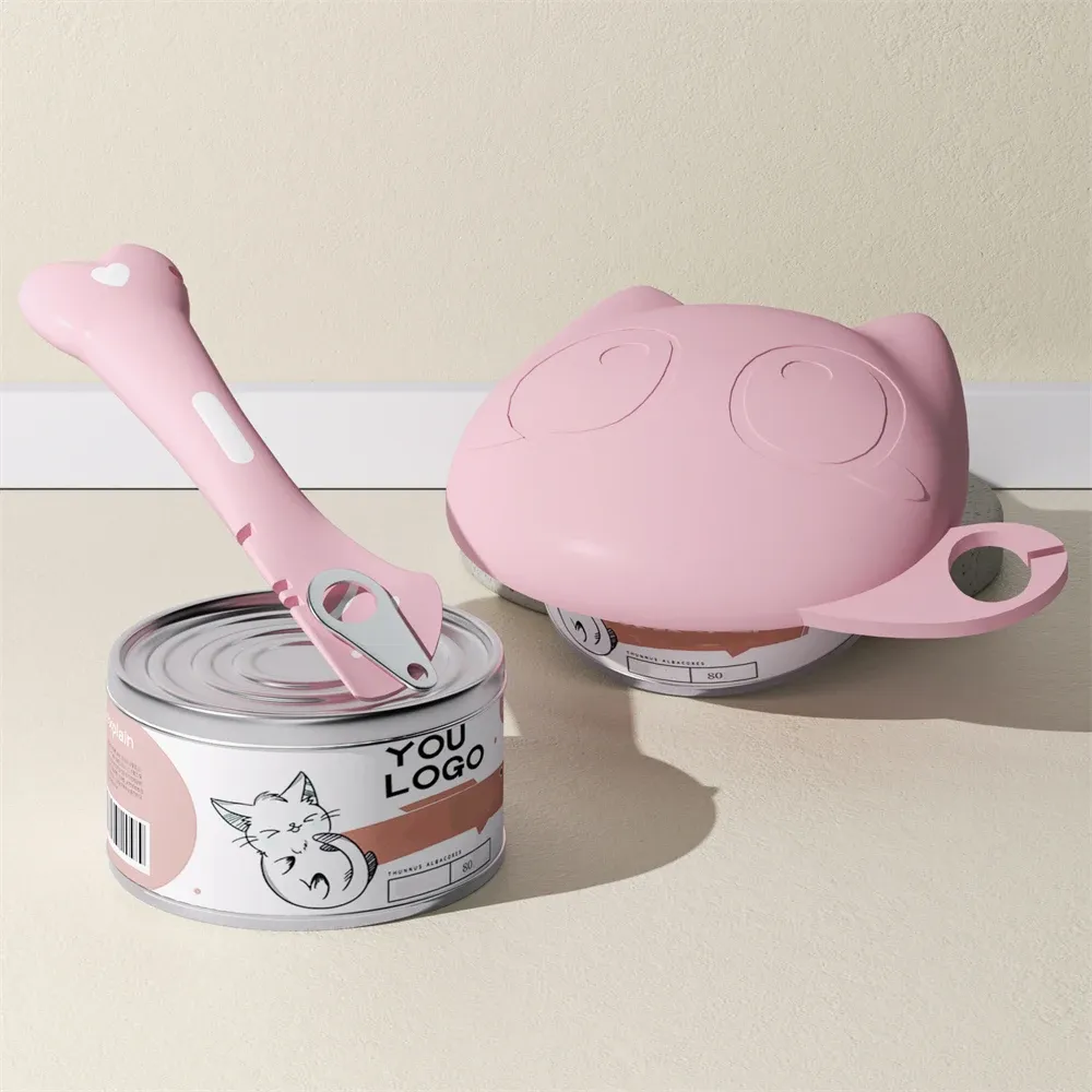 Silicone Cat Food Can Lid and Spoon Set, Multifunctional Pet Wet Food Feeding Scoop with Can Opener, Sealed Pet Food Storage thumbnail 6