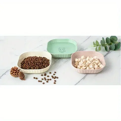 6pcs Non-Slip Cat Bowls Set: Whisker Fatigue Relief Shallow Dishes & 5.5in Wet Food Plates, Anti-Tip Pet Bowls for Indoor Cats showcase 4
