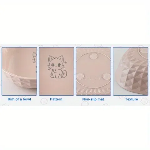 6pcs Non-Slip Cat Bowls Set: Whisker Fatigue Relief Shallow Dishes & 5.5in Wet Food Plates, Anti-Tip Pet Bowls for Indoor Cats showcase 5