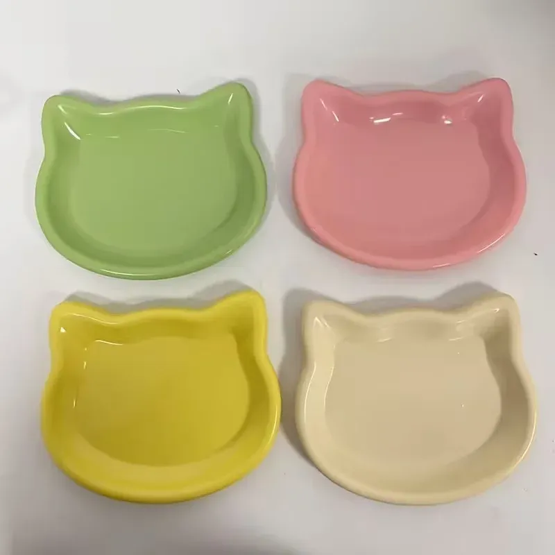 4pcs Premium Shallow Pet Dish Set - Ideal for Dwarf Cats & Small Dogs, Keeps Paws Clean, Perfect for Wet/Dry Food, Available in 4 Colors showcase 8