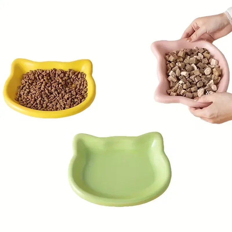 4pcs Premium Shallow Pet Dish Set - Ideal for Dwarf Cats & Small Dogs, Keeps Paws Clean, Perfect for Wet/Dry Food, Available in 4 Colors showcase 9