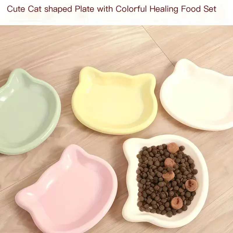 4pcs Premium Shallow Pet Dish Set - Ideal for Dwarf Cats & Small Dogs, Keeps Paws Clean, Perfect for Wet/Dry Food, Available in 4 Colors showcase 10