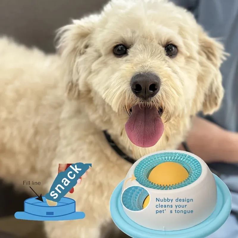 Slow Feeder Licking Plate for Cats & Dogs - Wet Food, Yogurt, Snack Dispenser, Non-Slip Base, Promotes Healthy Digestion for Pets thumbnail 1