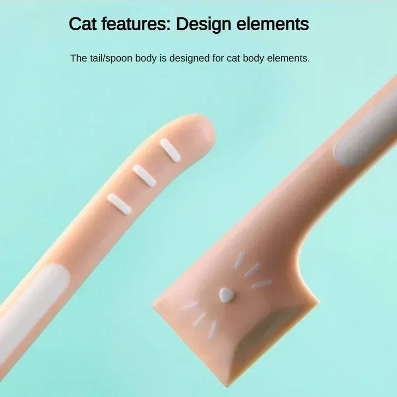 Pet Food Scraper Spoon for Canned Wet Food - Long Handle Stainless Steel Cleaner Tool for Cats & Dogs, Perfect for Mixing & Serving thumbnail 3