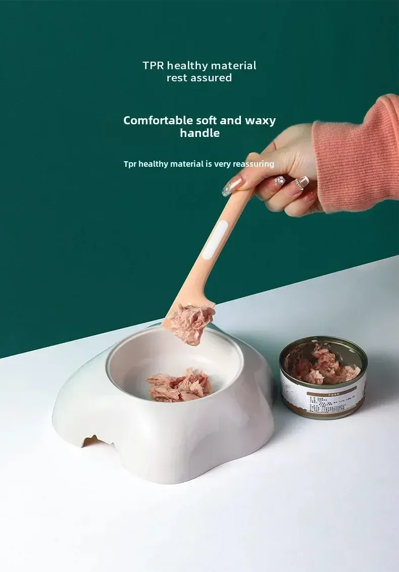 Pet Food Scraper Spoon for Canned Wet Food - Long Handle Stainless Steel Cleaner Tool for Cats & Dogs, Perfect for Mixing & Serving showcase 12