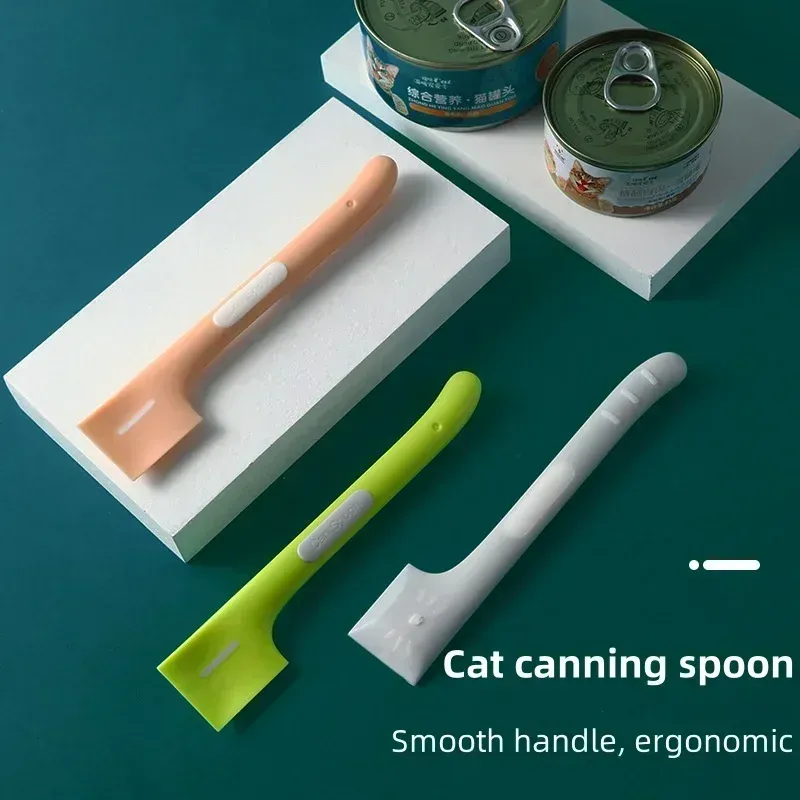Pet Food Scraper Spoon for Canned Wet Food - Long Handle Stainless Steel Cleaner Tool for Cats & Dogs, Perfect for Mixing & Serving thumbnail 4