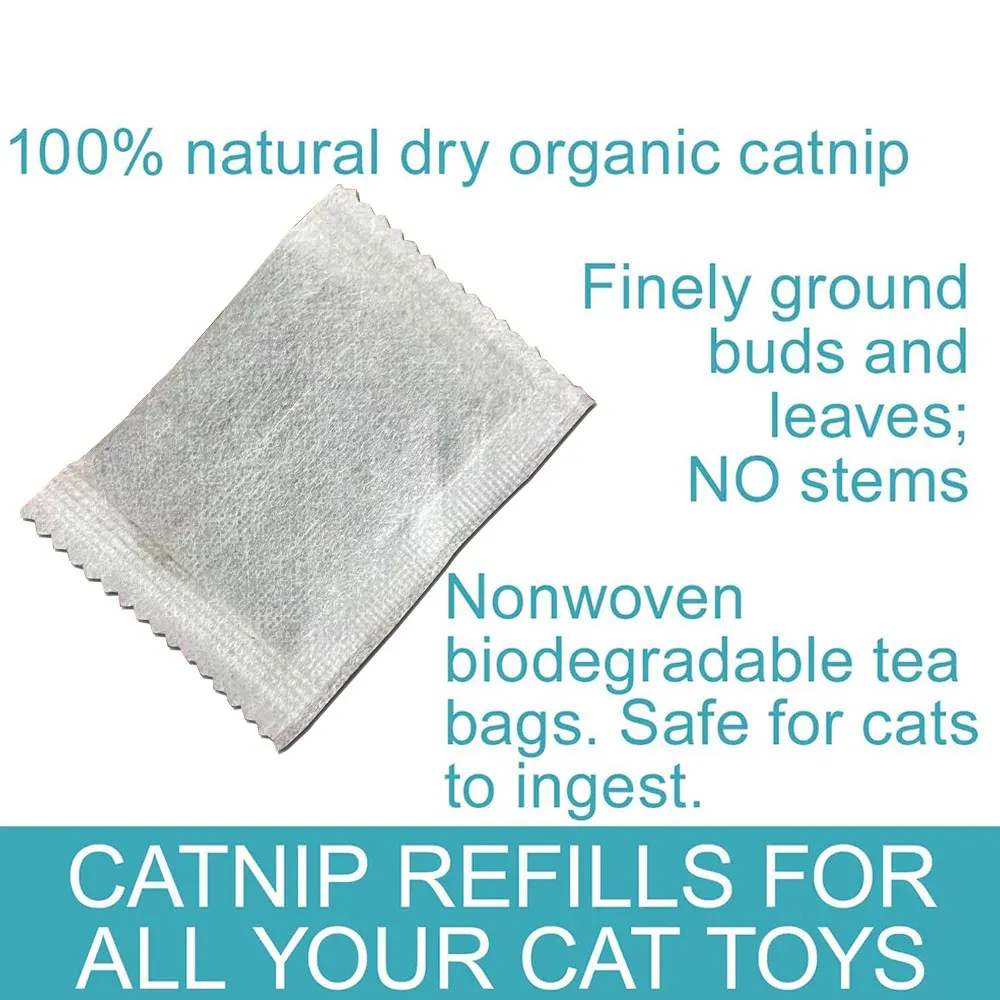 15 Pack Natural Catnip Tea Bags for Cats - Promotes Digestion, Appetite, and Active Play - Dental Health & Hairball Control - Toy & Water Additive showcase 13