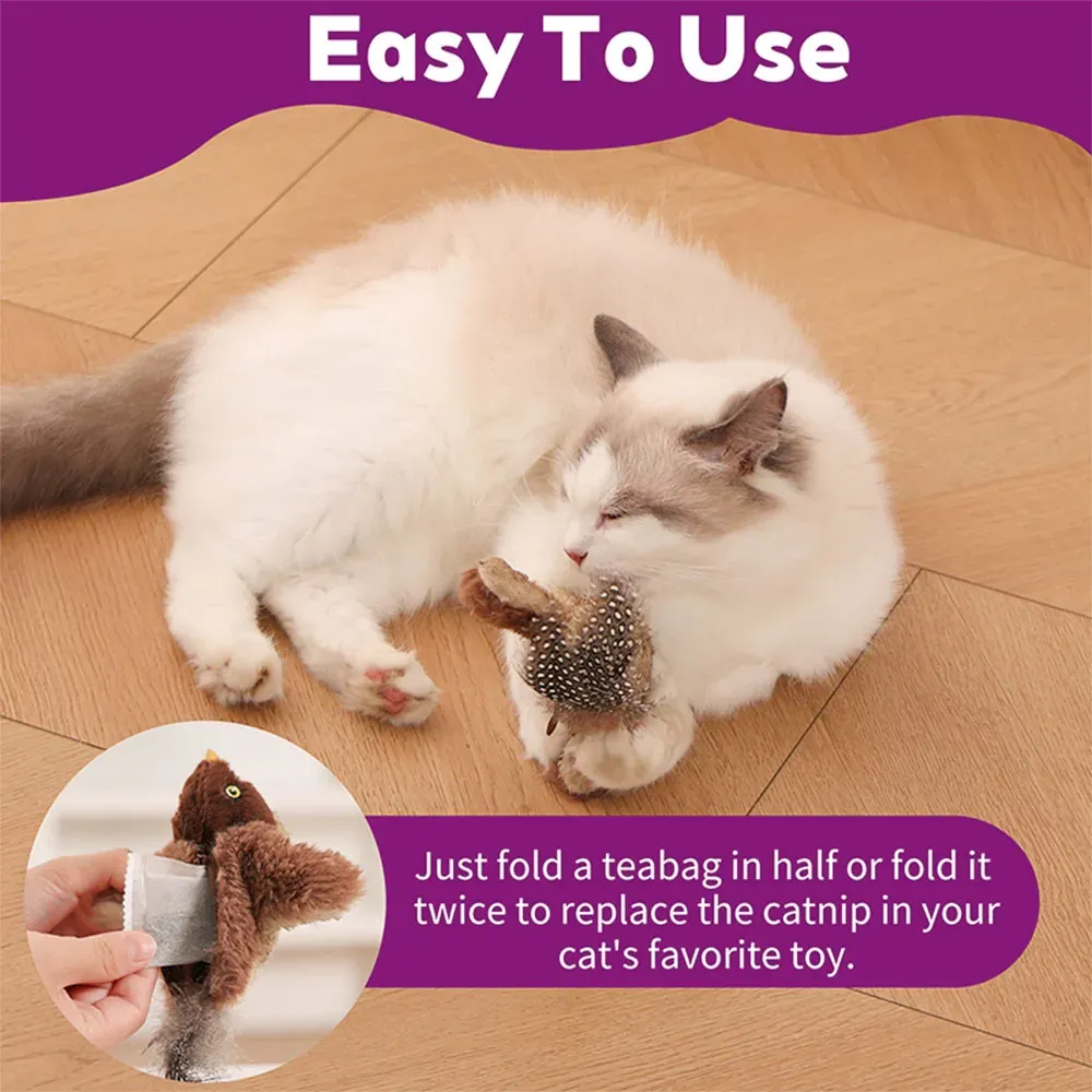 15 Pack Natural Catnip Tea Bags for Cats - Promotes Digestion, Appetite, and Active Play - Dental Health & Hairball Control - Toy & Water Additive showcase 6