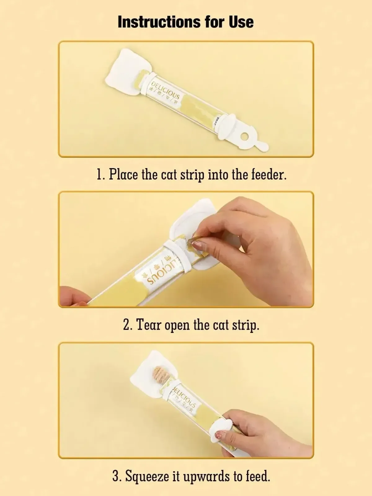 Cat Strip Feeder Spoon with Long Handle, Lickable Wet Food Dispenser for Pets, Squeeze Pet Meat Mud Food Spoon, Essential Pet Supplies showcase 19