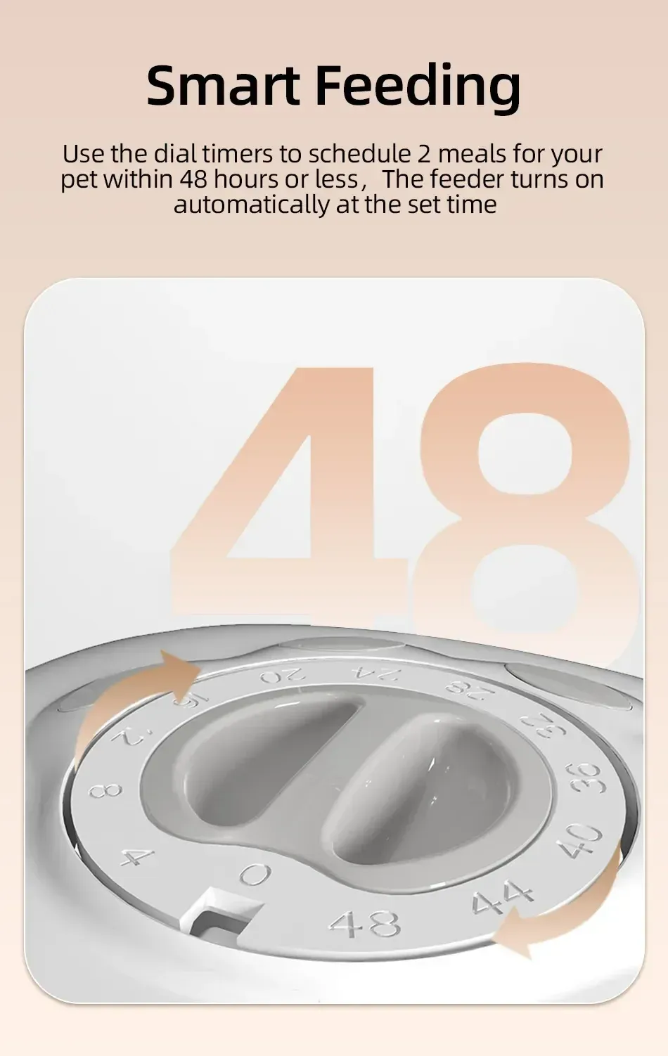 Automatic Dual Bowl Pet Feeder for Dogs & Cats | Timed Wet/Dry Food Dispenser with Ice Pack & Alarm Clock | Portable & Easy Clean Pet Food Solution showcase 4
