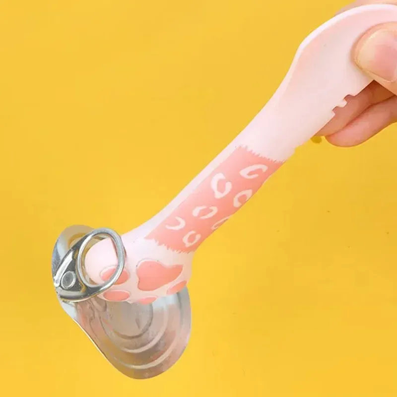 Pet Food Spoon & Can Opener Set - Long Handle Silicone Cat Dog Food Scoop, Airtight Lid for Wet Food Storage, Kitchen Pet Feeding Tool showcase 5