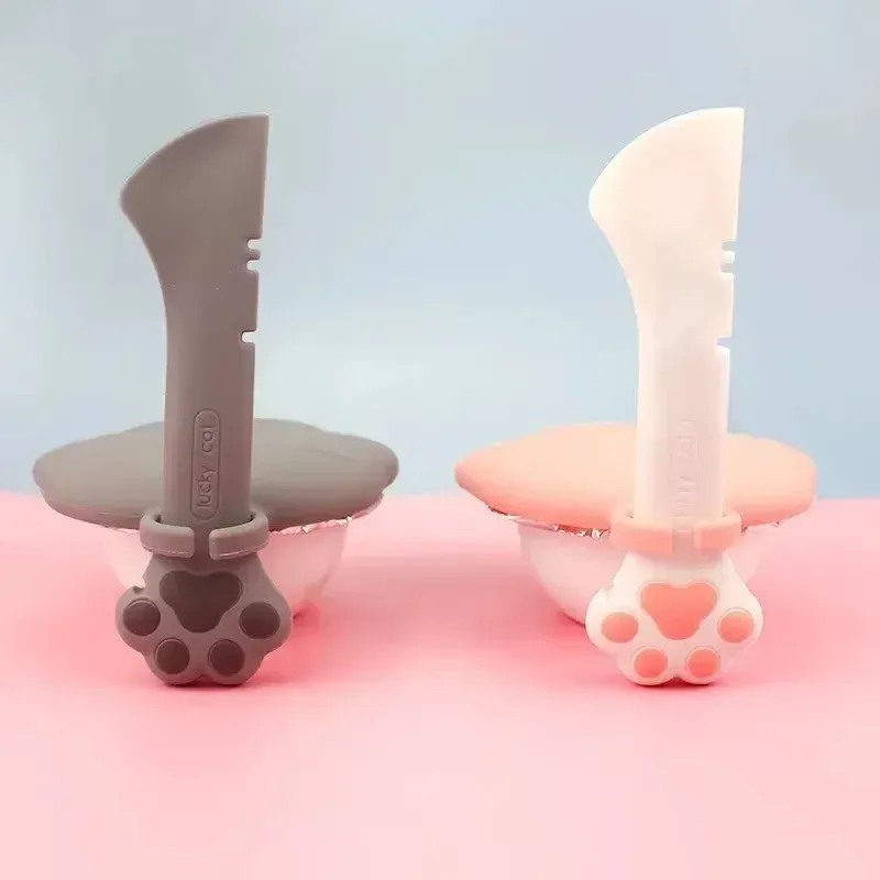 Pet Food Spoon & Can Opener Set - Long Handle Silicone Cat Dog Food Scoop, Airtight Lid for Wet Food Storage, Kitchen Pet Feeding Tool thumbnail 4