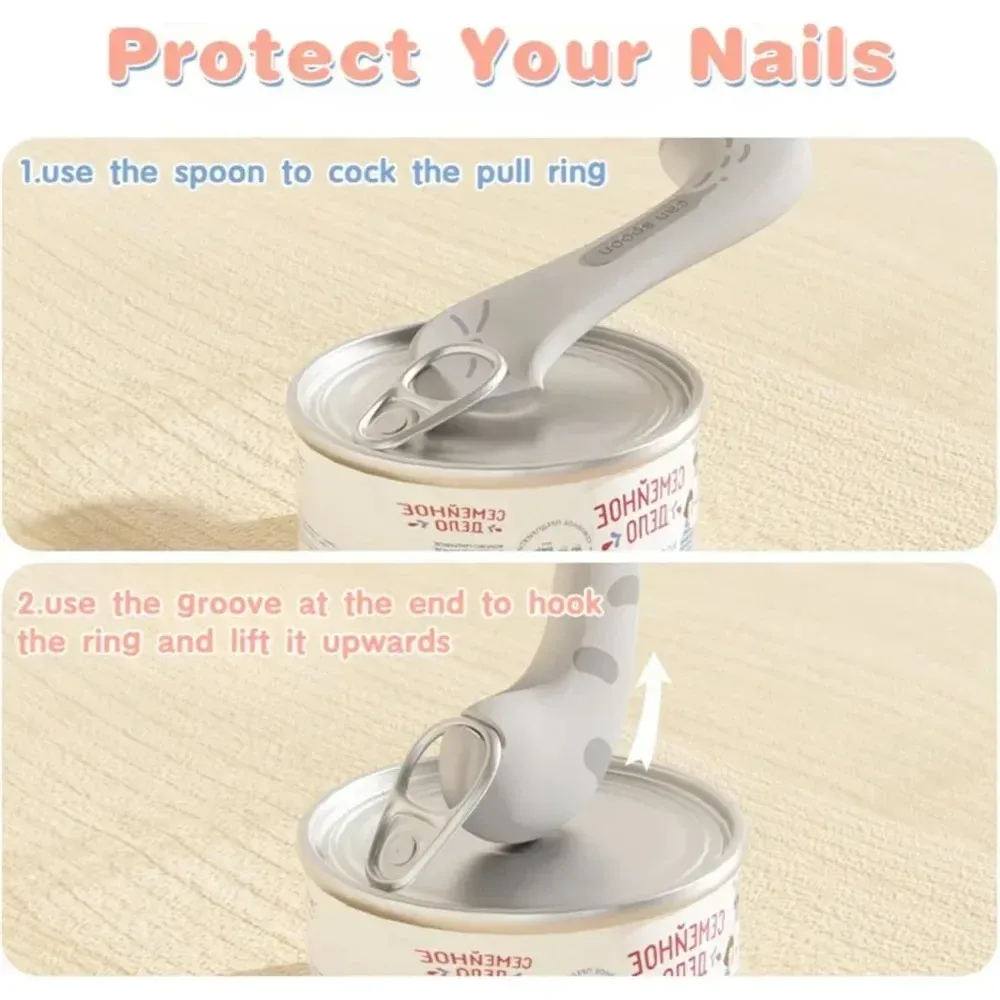 Pet Accessories Multifunctional Pet Dog Spoon Can Opener Wet Food Mixing Spoon Silicone Cat Can Sealing Cover Food Storage showcase 3