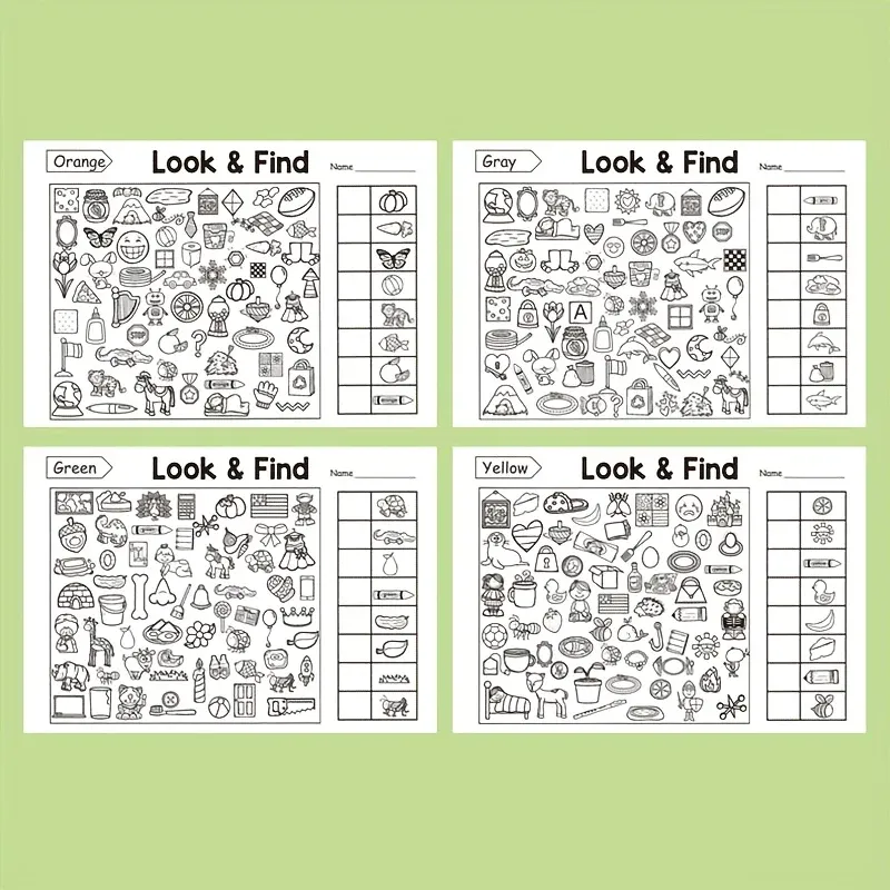 Interactive Seek & Find Coloring Activity Book for Kids with Hidden Object Games, Look & Find Pictures, Matching Exercises - Educational Fun for Children thumbnail 5