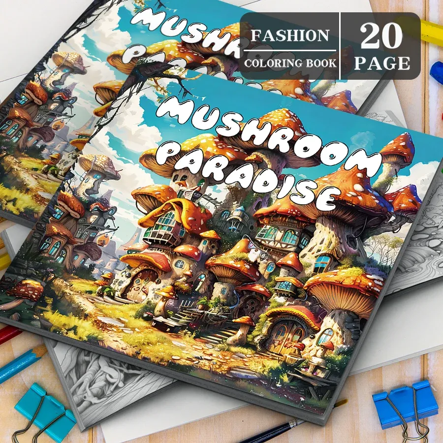 Treehouse Fantasy Adult Coloring Book: 20 Landscape Pages for Relaxation & Stress Relief, Ideal for Beginners & Art Enthusiasts showcase 2