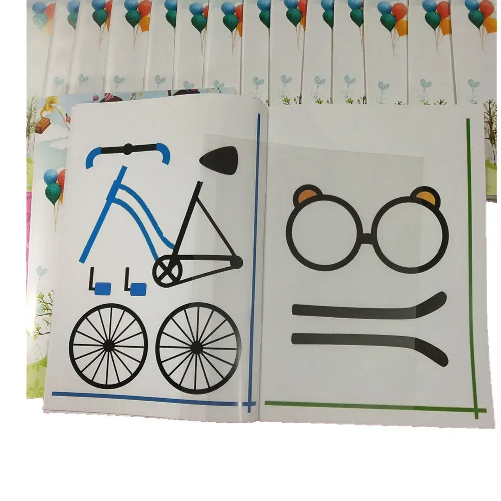 3D Printing Pen Drawing Book with Reusable Templates - Kids Art Supplies, Thick Paper, Clear Plate, Colorful Patterns for Creative Painting & Copying thumbnail 3