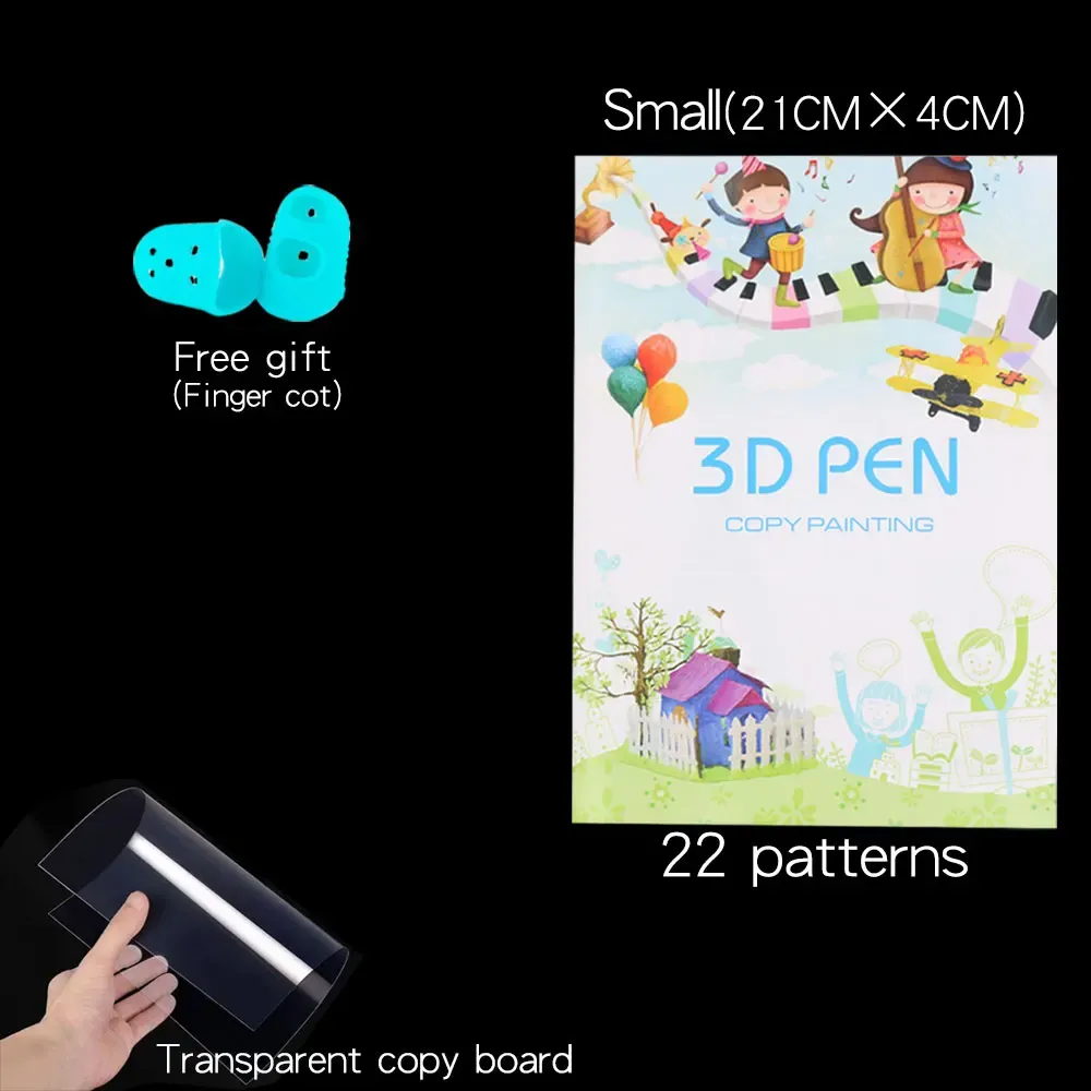 3D Printing Pen Drawing Book with Reusable Templates - Kids Art Supplies, Thick Paper, Clear Plate, Colorful Patterns for Creative Painting & Copying thumbnail 4