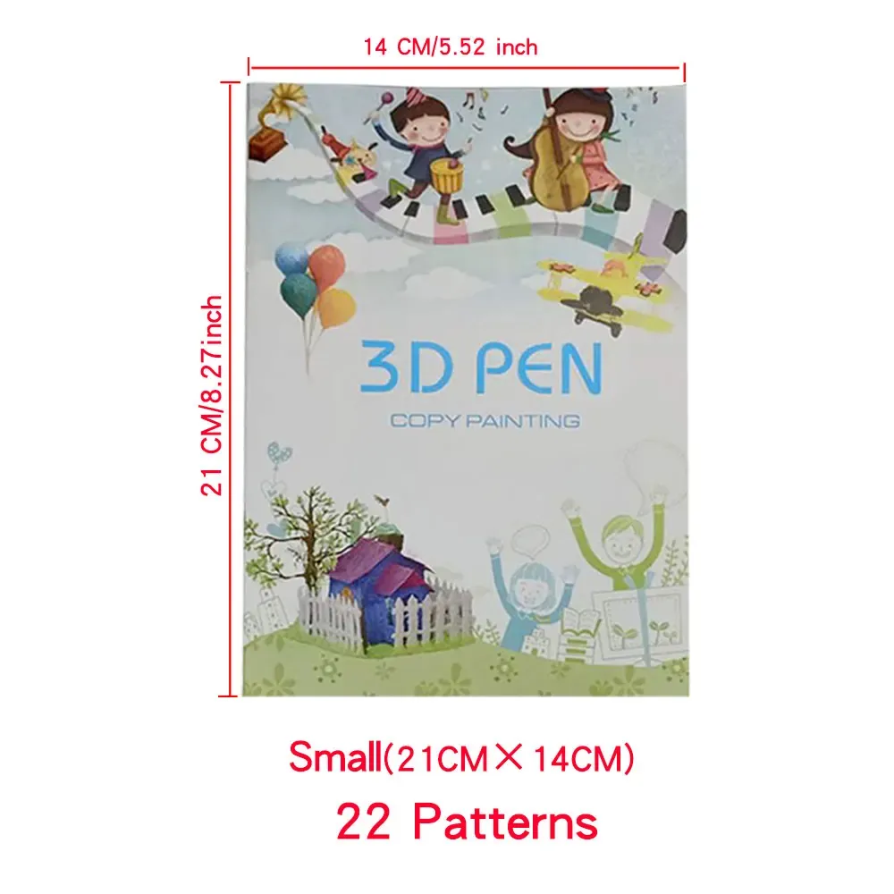3D Printing Pen Drawing Book with Reusable Templates - Kids Art Supplies, Thick Paper, Clear Plate, Colorful Patterns for Creative Painting & Copying showcase 2