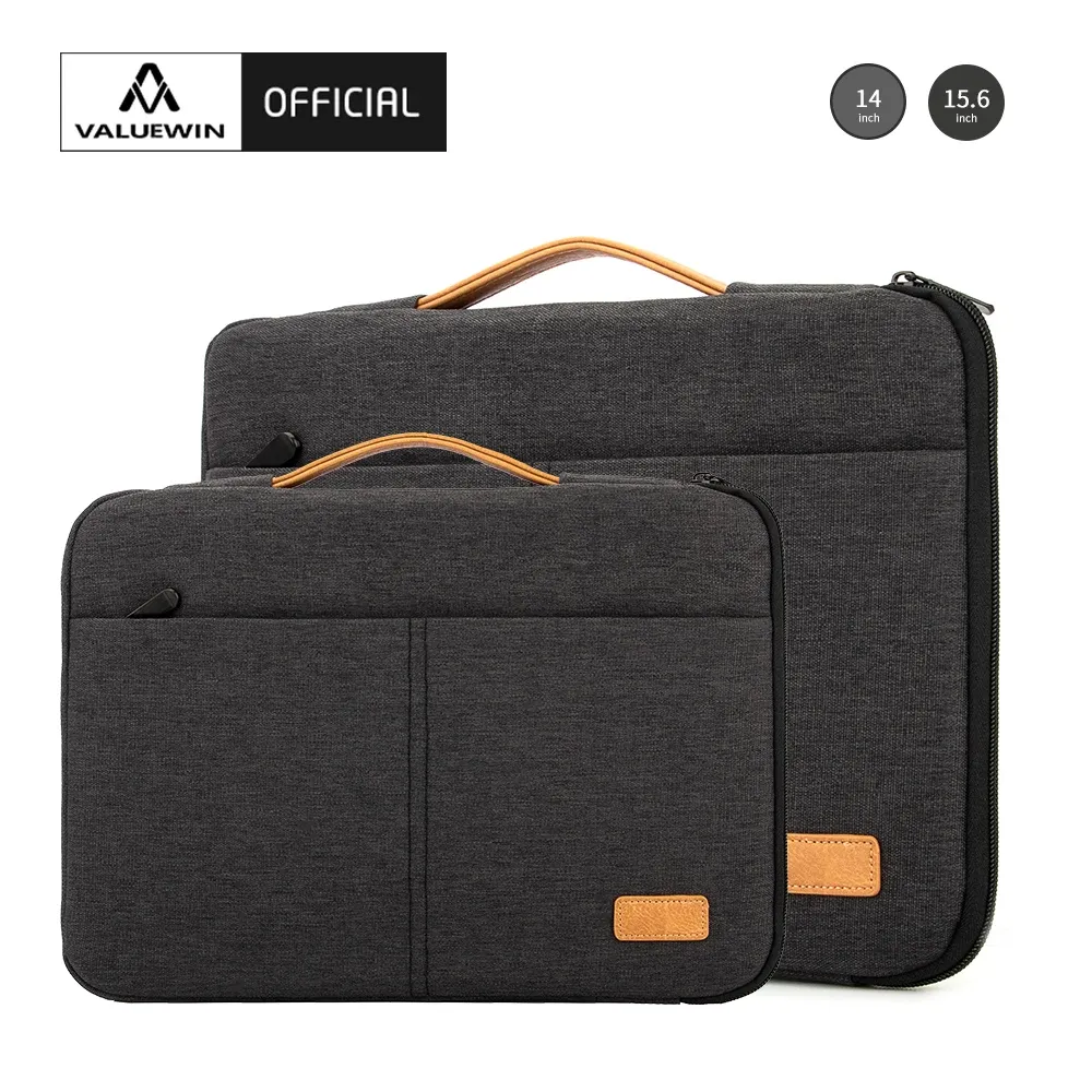14" 15.6" Laptop Sleeve Bag Pouch for MacBook HP Dell Acer, Shockproof Business Travel Briefcase for Men, Durable Polyester Computer Case thumbnail 1